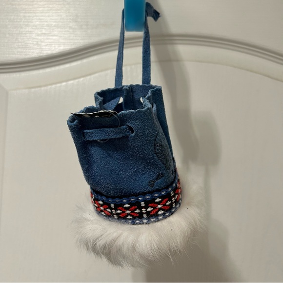 Vintage TILLEY blue Suede leather drawstring pouch - Picture 8 of 8